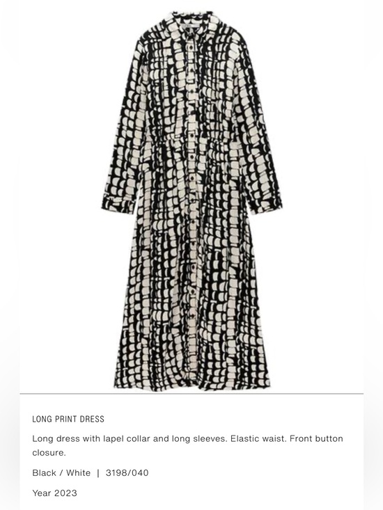Zara Dresses & Skirts - Zara Black and White Geometric Midi Dress